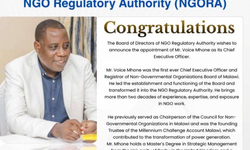 APPOINTMENT OF CHIEF EXECUTIVE OFFICER