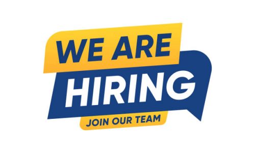 We are hiring , Join our team banner sign badge vector design